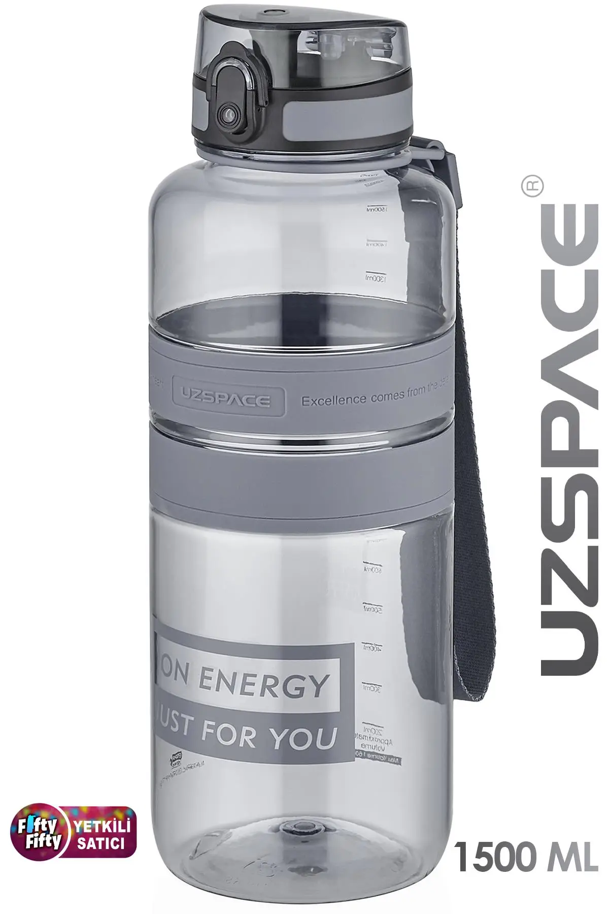 Uzspace Tritan Su Matarası 1500ml 1.5 Litre Mega Boy Yenilenen Renkler 