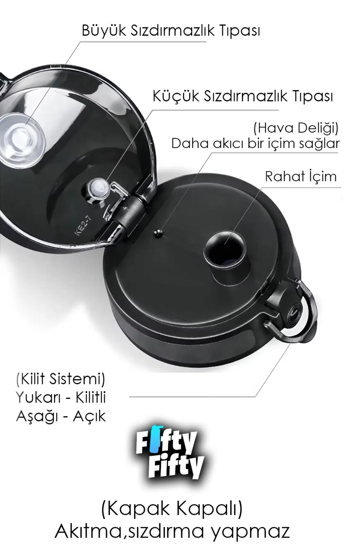 Uzspace Tritan Su Matarası 1500ml 1.5 Litre Mega Boy Yenilenen Renkler 