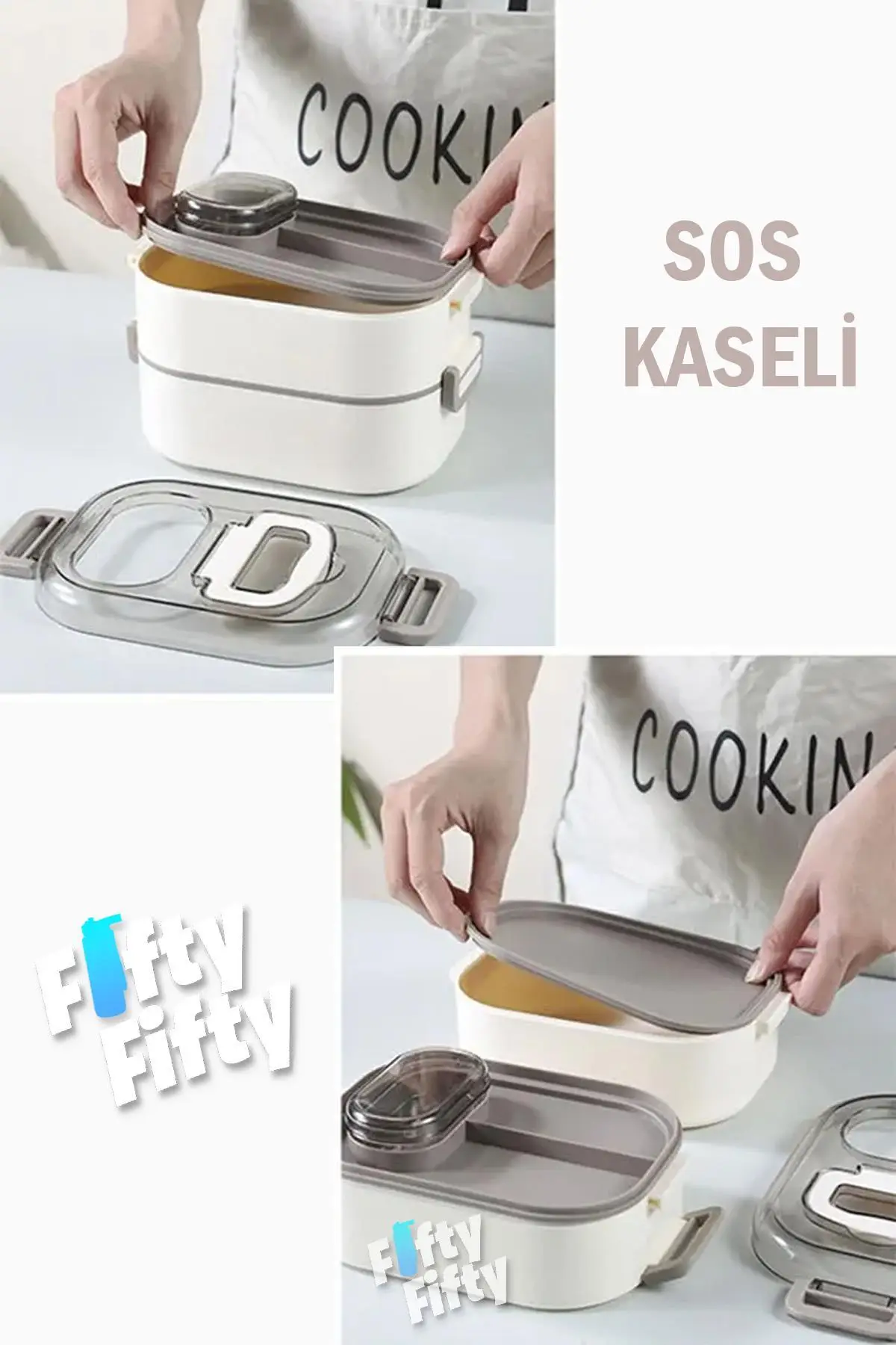 Vagonlife 1450 ML 3 Kat Çelik (2 Kat Kullanılabilir) Bento Lunch Box Yeni Nesil Sefer Tası-FFLBOX7083
