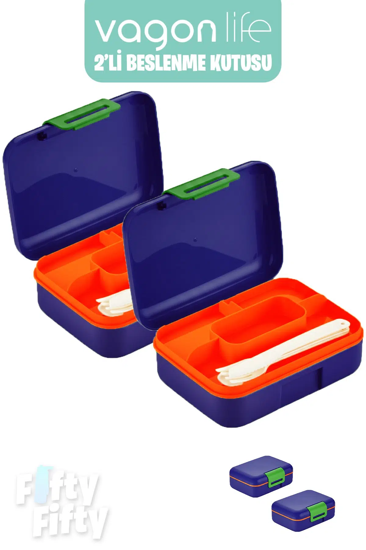 Vagonlife 2’li Beslenme Kutusu ( Seçtiğiniz Renkte 2 Adet Gönderilir )