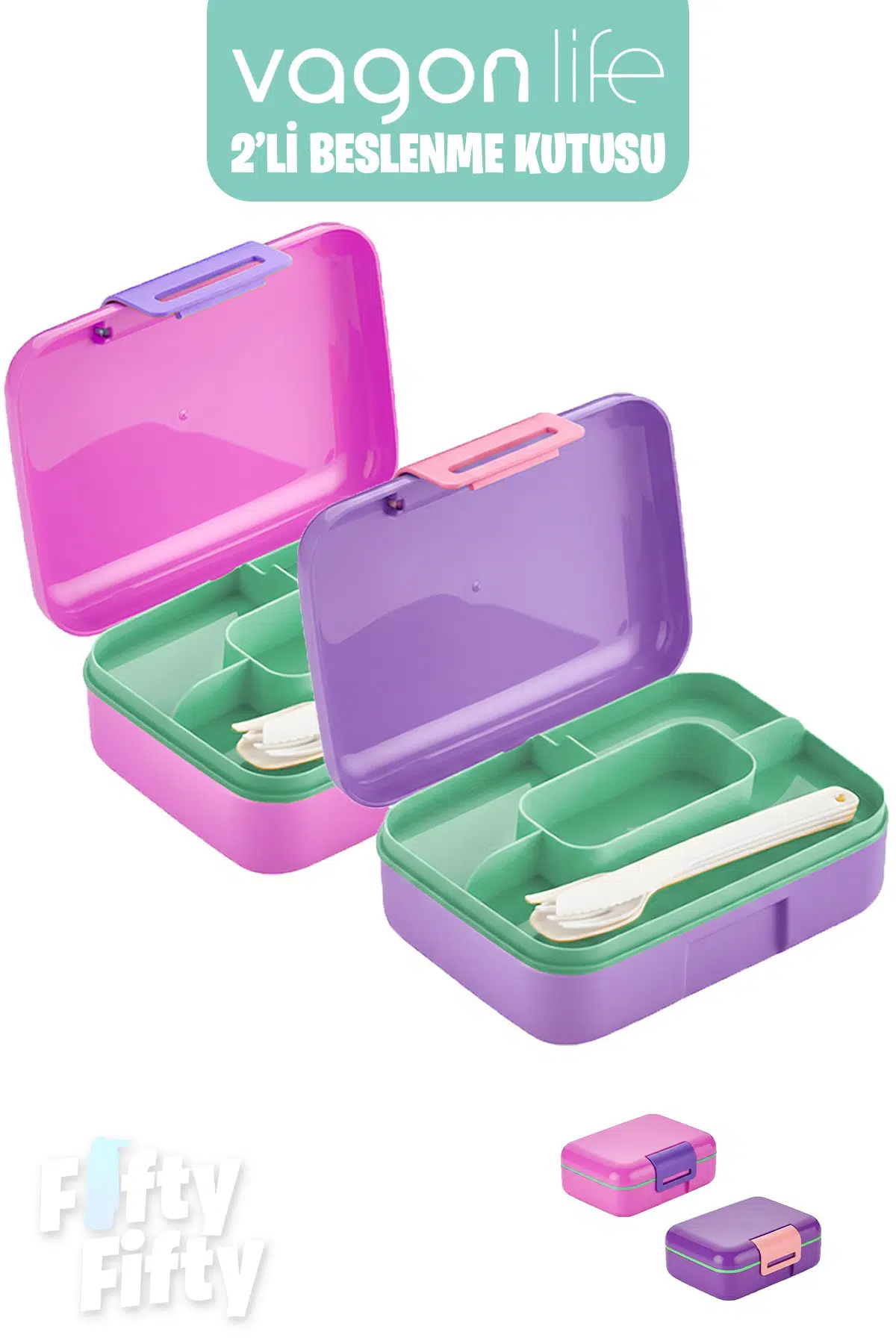 Vagonlife 2’li Beslenme Kutusu ( Seçtiğiniz Renkte 2 Adet Gönderilir )