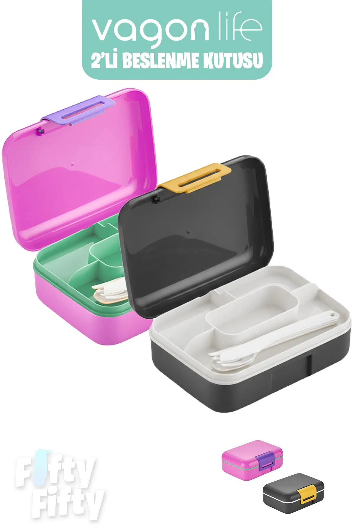 Vagonlife 2’li Beslenme Kutusu ( Seçtiğiniz Renkte 2 Adet Gönderilir )