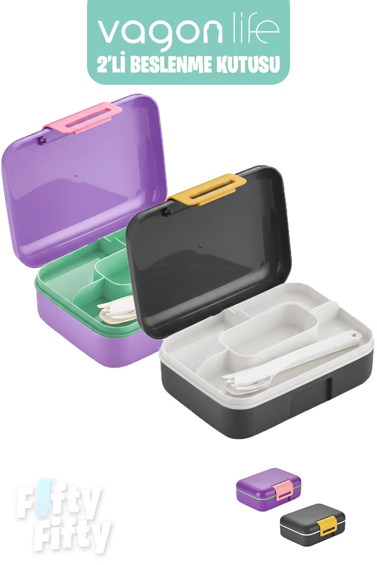 Vagonlife 2’li Beslenme Kutusu ( Seçtiğiniz Renkte 2 Adet Gönderilir )