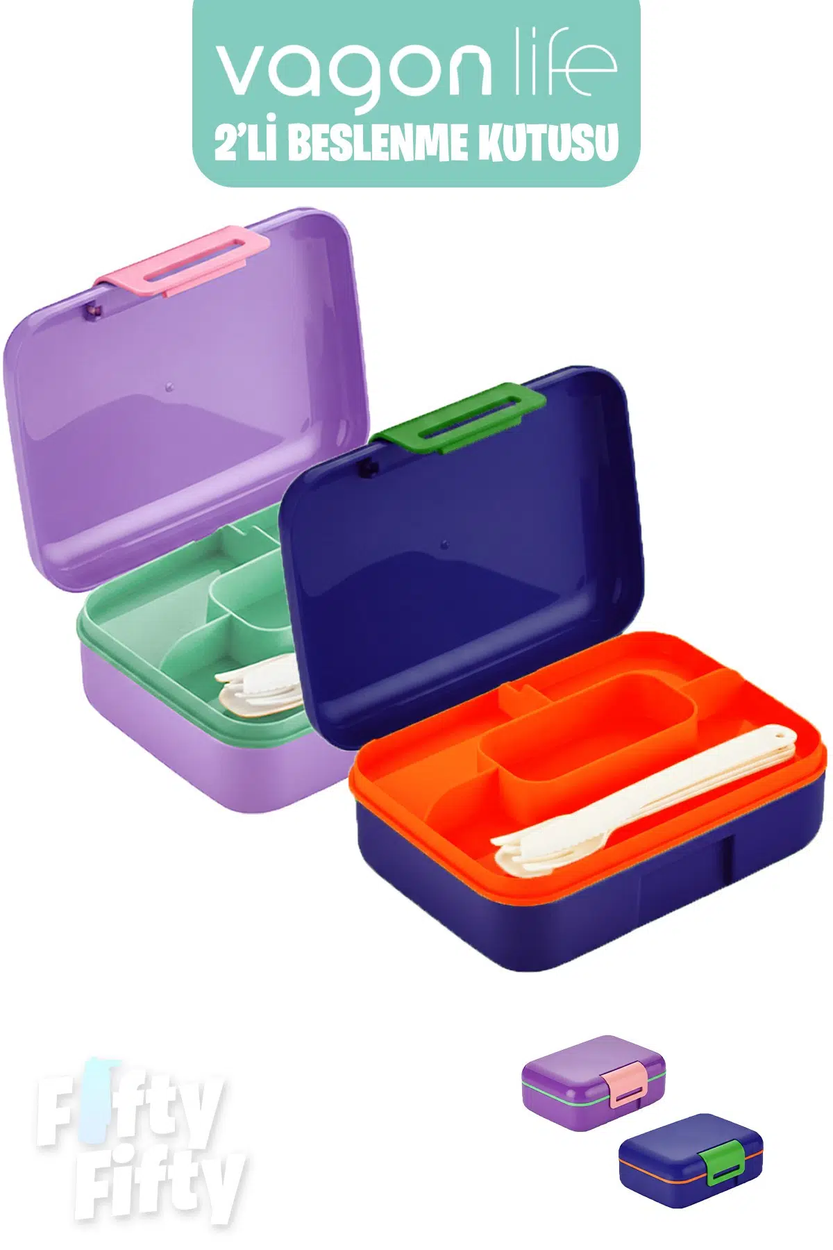 Vagonlife 2’li Beslenme Kutusu ( Seçtiğiniz Renkte 2 Adet Gönderilir )