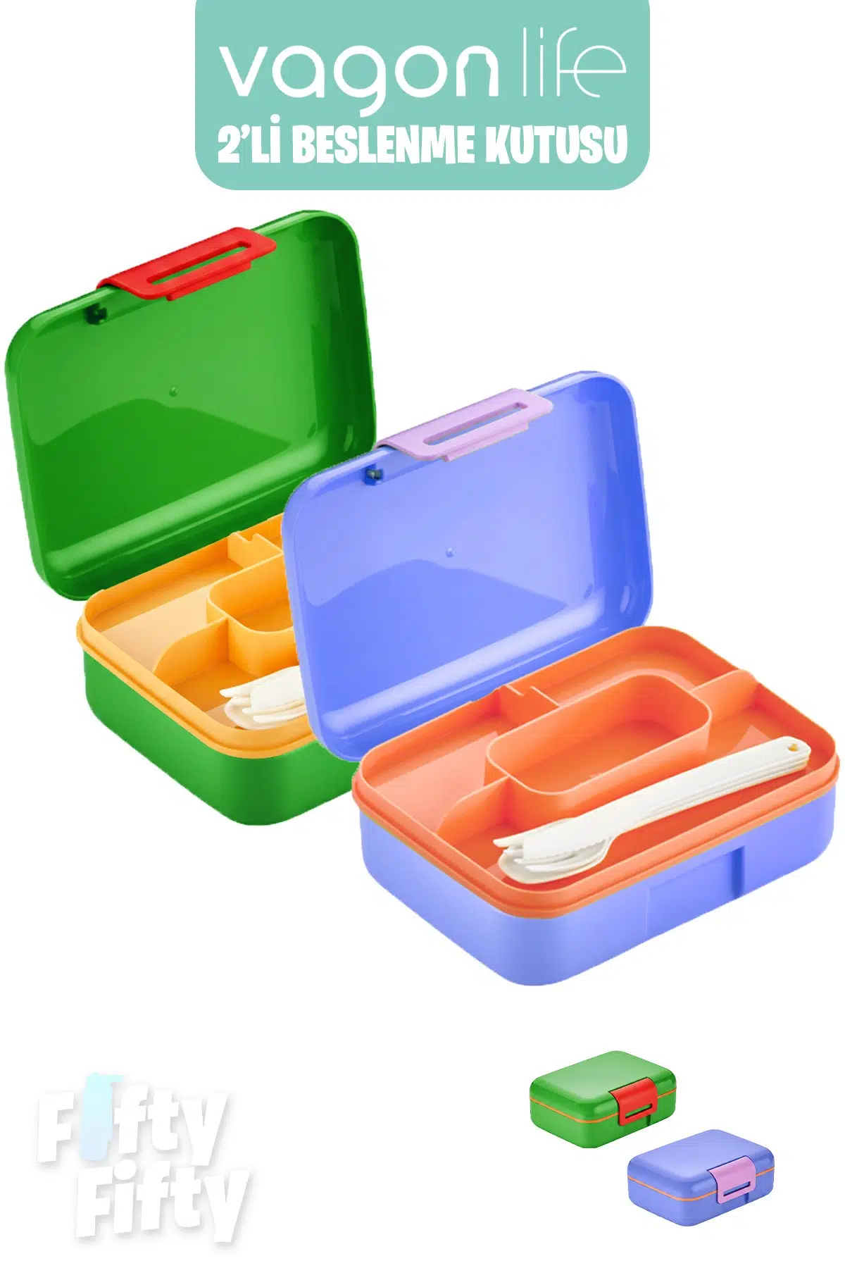 Vagonlife 2’li Beslenme Kutusu ( Seçtiğiniz Renkte 2 Adet Gönderilir )