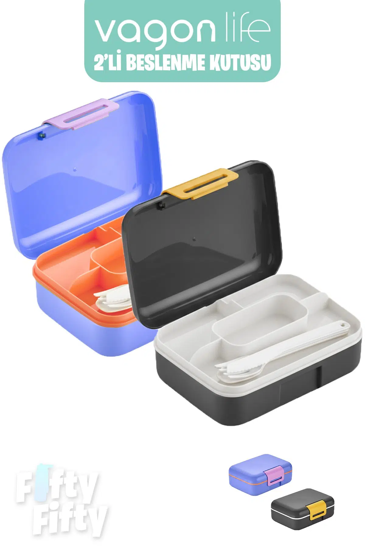 Vagonlife 2’li Beslenme Kutusu ( Seçtiğiniz Renkte 2 Adet Gönderilir )