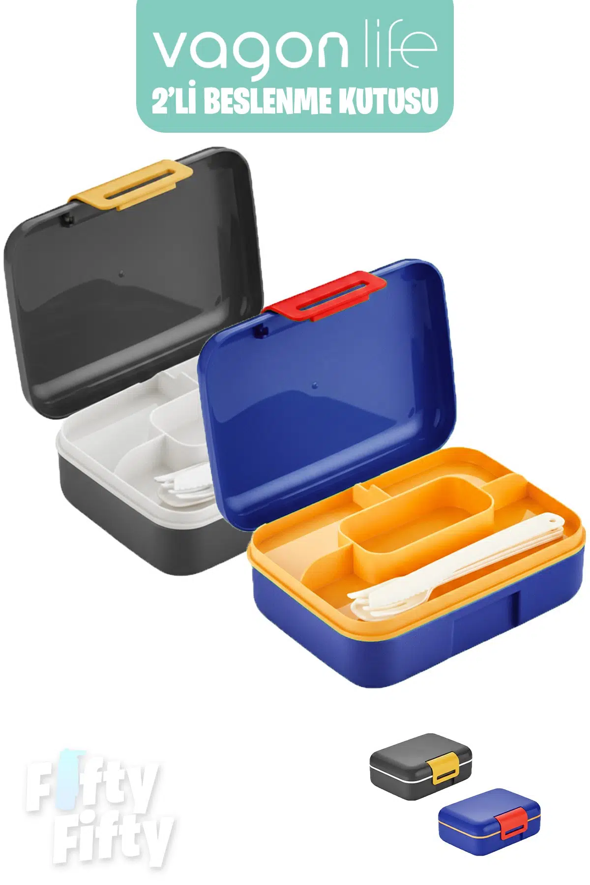 Vagonlife 2’li Beslenme Kutusu ( Seçtiğiniz Renkte 2 Adet Gönderilir )