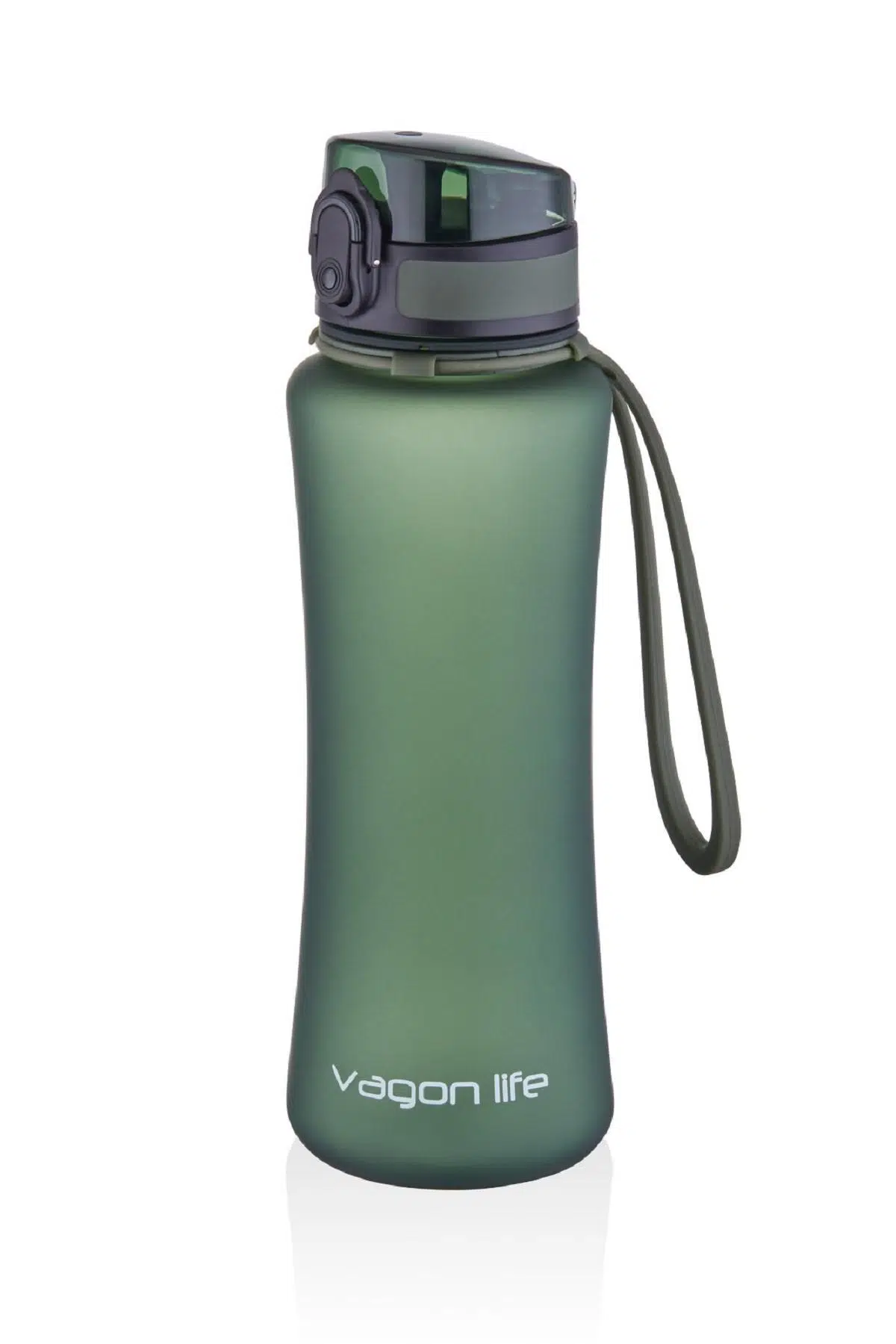 Vagonlife 550 ml Tritan Silikn Taşıma Askılı Su Matarası - Yeşil