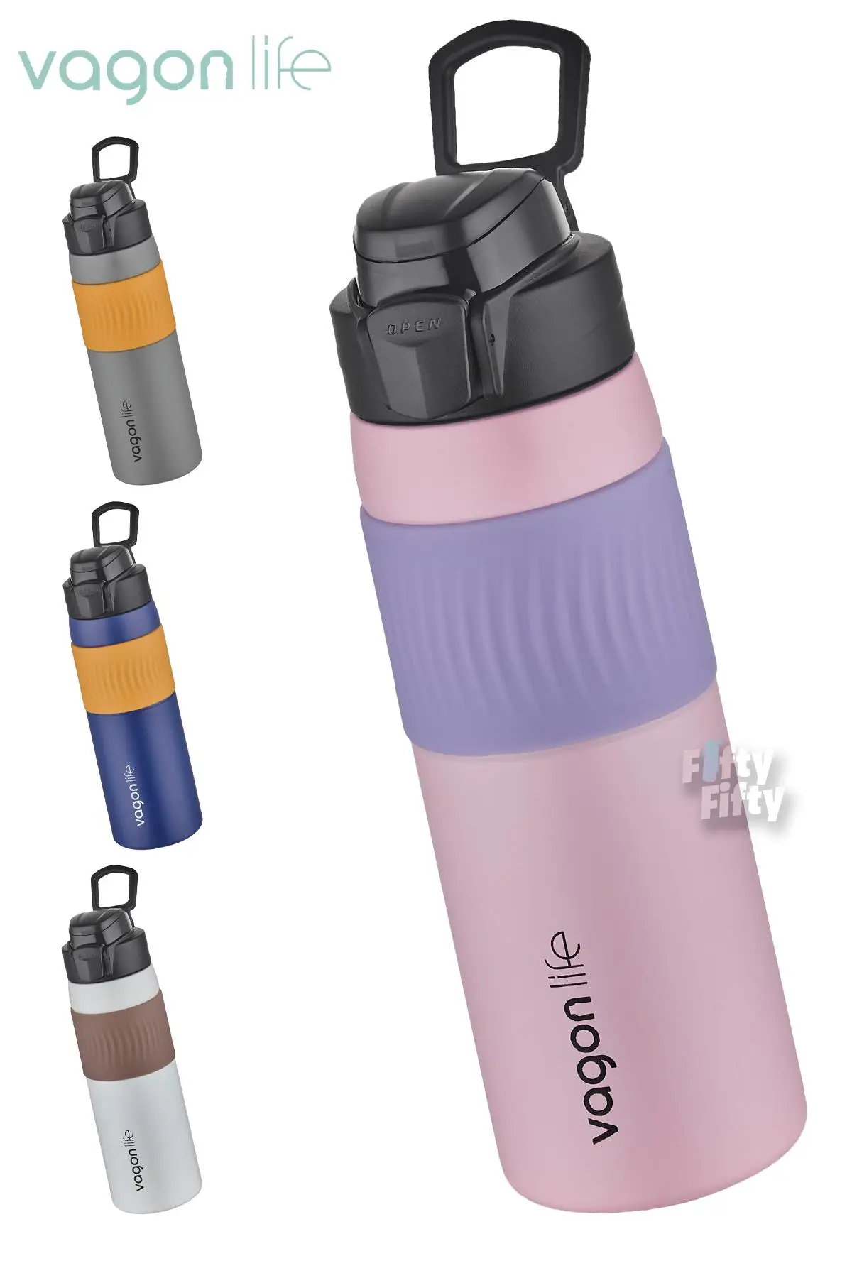 Vagonlife 580 ML Çelik Termos Rahat İçim Kaydırmaz Gövde-FFVGN031580ML
