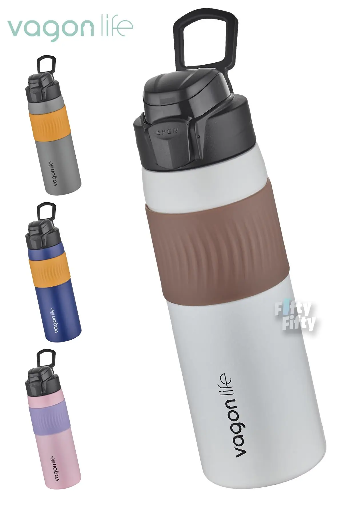 Vagonlife 580 ML Çelik Termos Rahat İçim Kaydırmaz Gövde-FFVGN031580ML