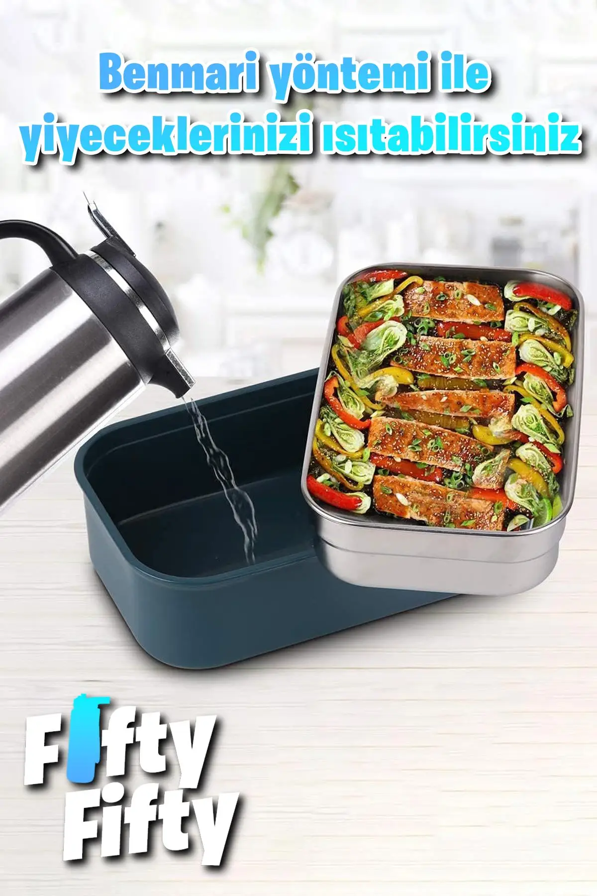 Vagonlife Bento Lunch Box 1600 ML 2 Kat Yeni Nesil Sefer Tası Paslanmaz Çelik -FFLBOX2221