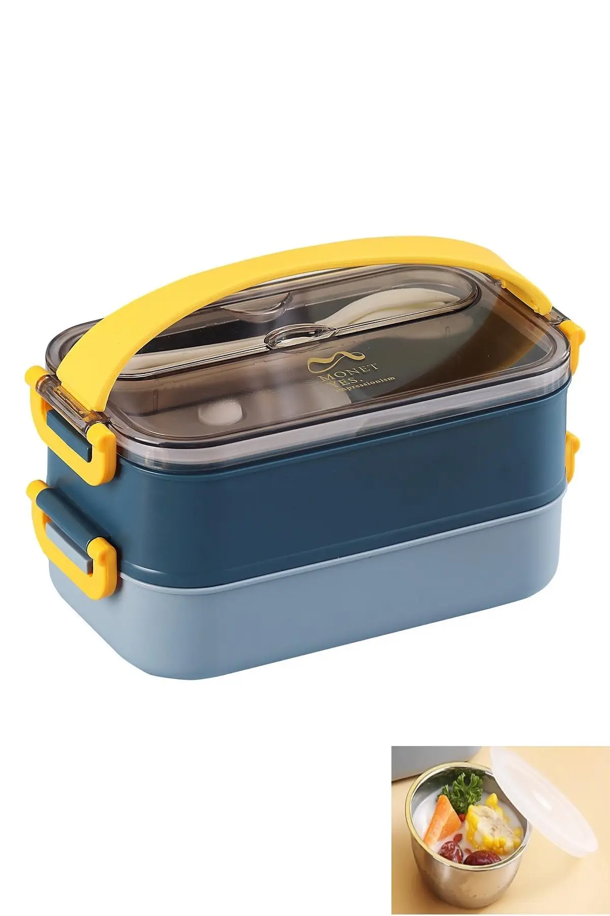 Vagonlife Bento Lunch Box Ofis-Okul İçin Yeni Nesil Sefer Tası -Çorba Kaseli Model-Paslanmaz Çelik 465