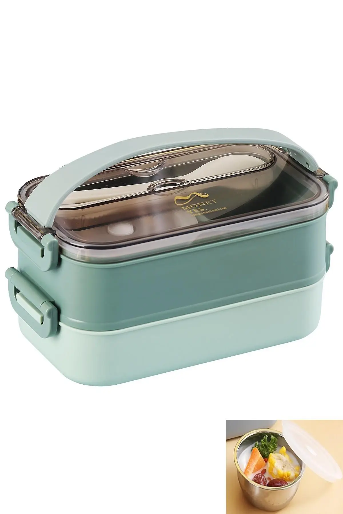 Vagonlife Bento Lunch Box Ofis-Okul İçin Yeni Nesil Sefer Tası -Çorba Kaseli Model-Paslanmaz Çelik 465