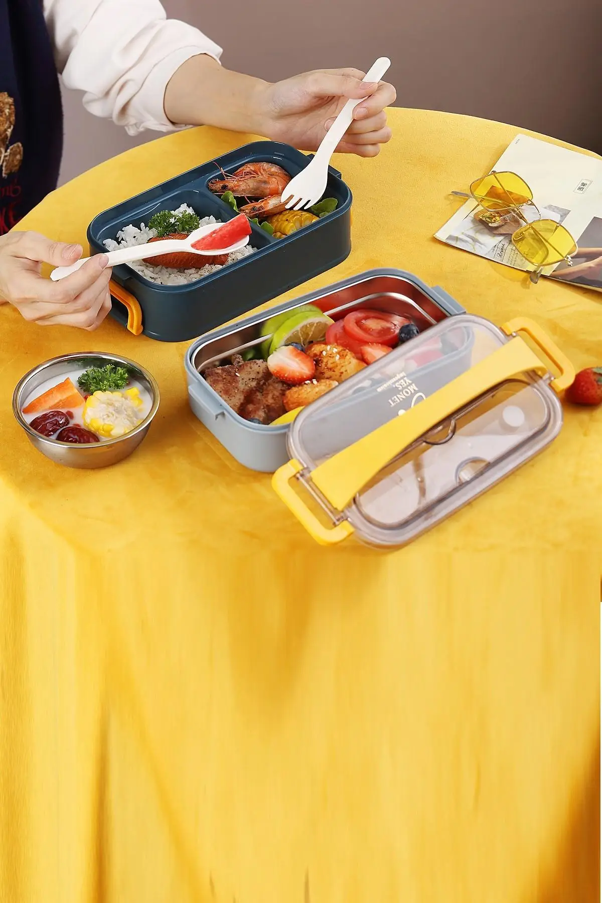 Vagonlife Bento Lunch Box Ofis-Okul İçin Yeni Nesil Sefer Tası -Çorba Kaseli Model-Paslanmaz Çelik 465