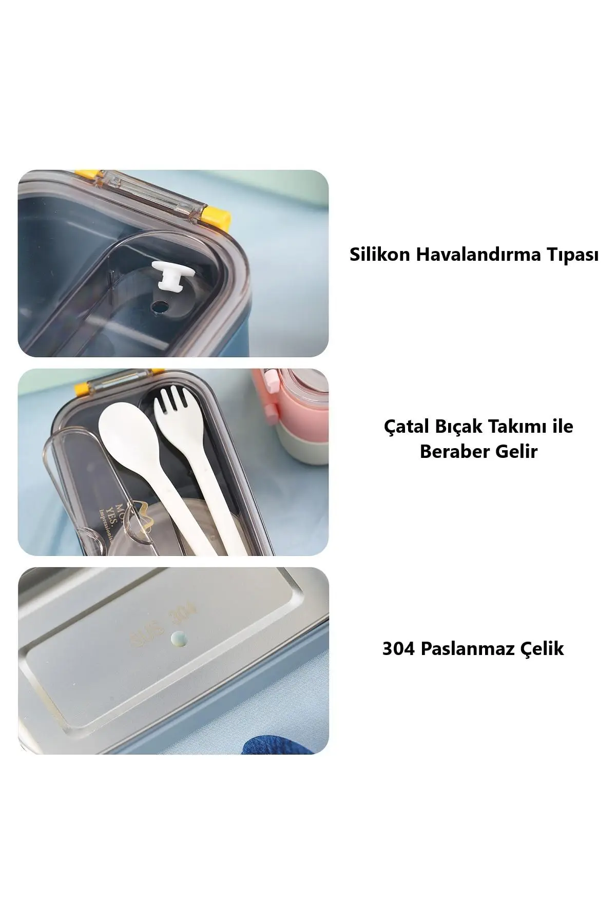 Vagonlife Bento Lunch Box Ofis-Okul İçin Yeni Nesil Sefer Tası -Çorba Kaseli Model-Paslanmaz Çelik 465