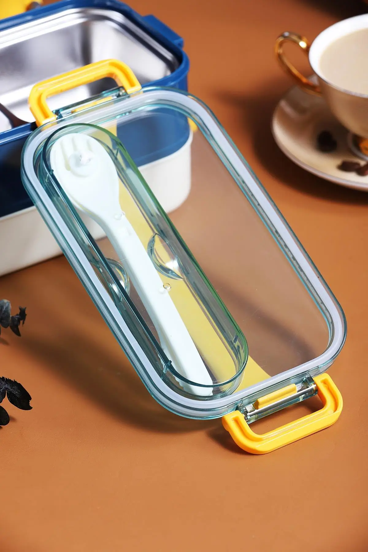 Vagonlife Bento Lunch Box Ofis-Okul İçin Yeni Nesil Sefer Tası Taşınabilir Yemek Kutusu Çelik FF462