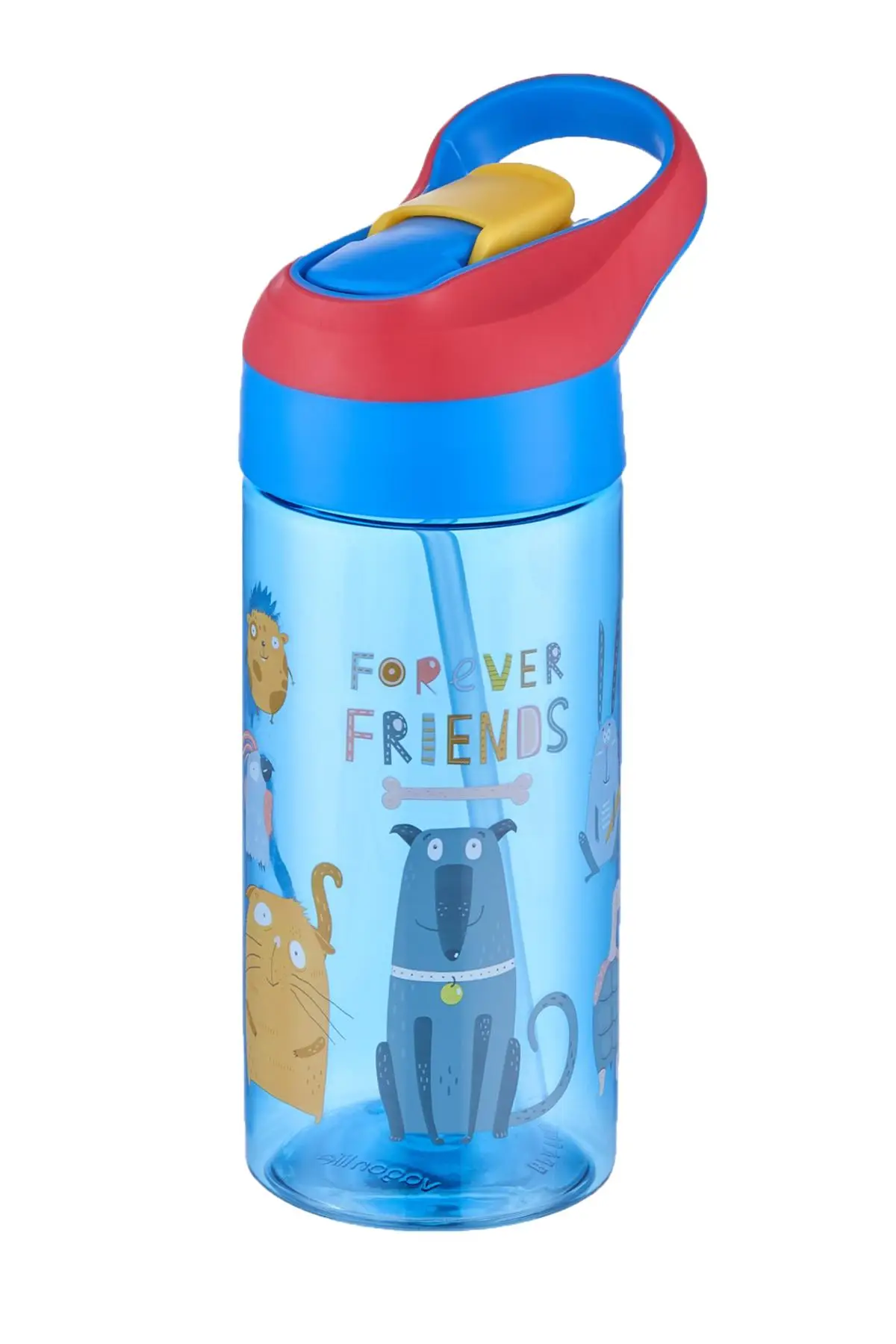 Vagonlife FiftyFifty 500ml Tritan Kalın Pipetli Çocuk Okul Su Matarası