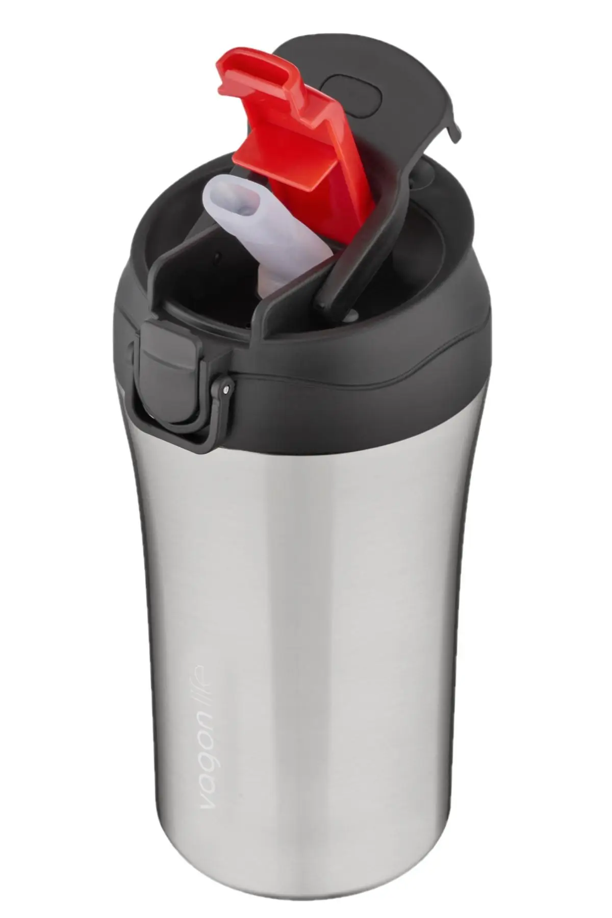 Vagonlife FiftyFifty Çift Kapak Sistemli Pipetli/Pipetsiz 400ml Çelik Mug FF2004VGN