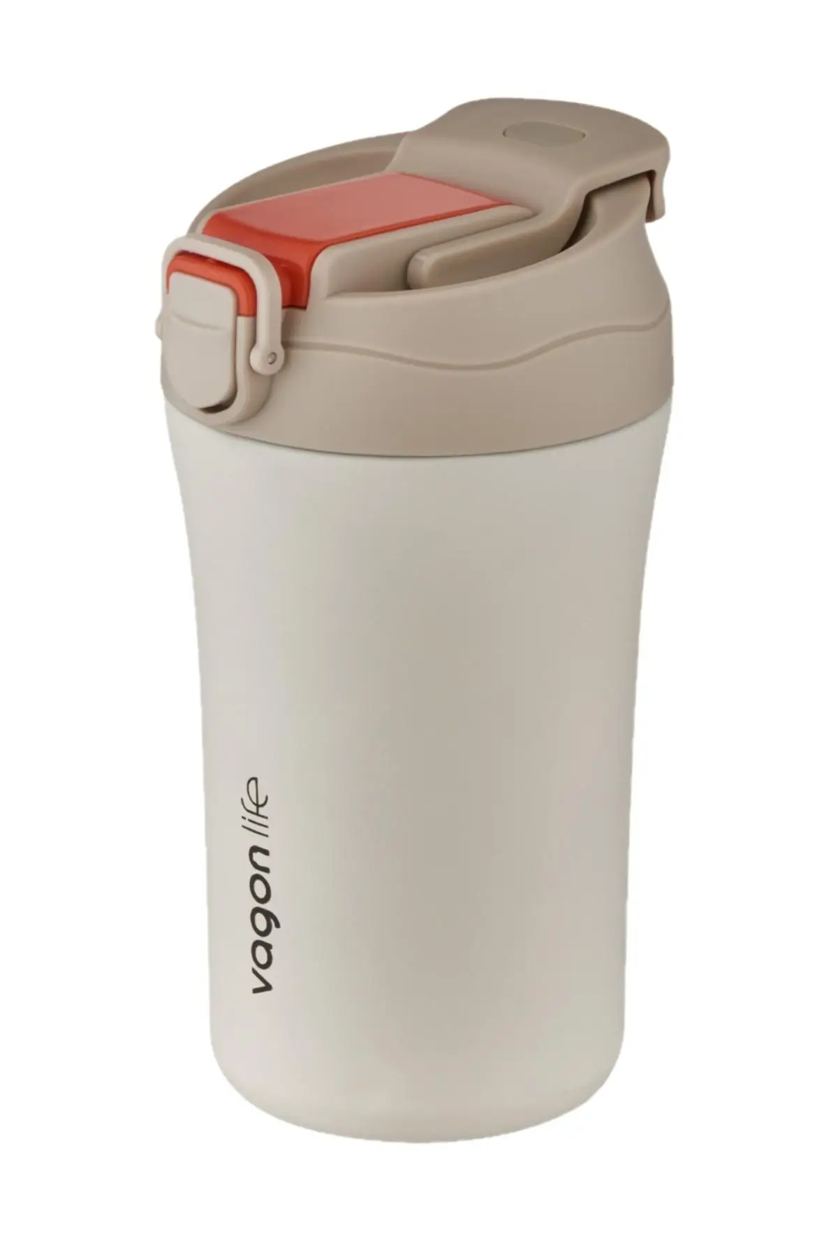 Vagonlife FiftyFifty Çift Kapak Sistemli Pipetli/Pipetsiz 400ml Çelik Mug FF2004VGN