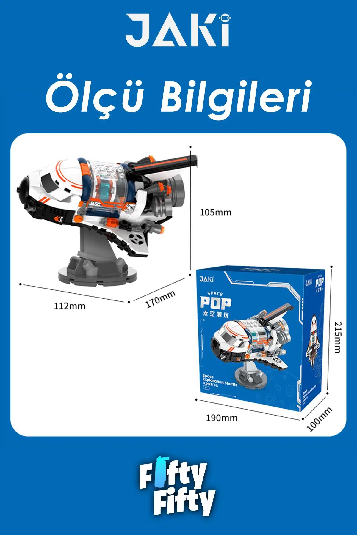 Jaki Uzay Araştırma Uçağı 8507 (+302 Parça) Oyuncak Yapım Seti Blok 