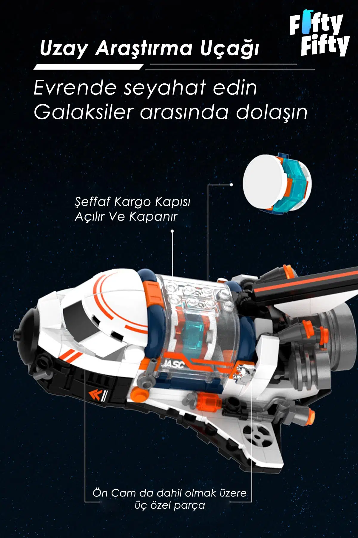 Jaki Uzay Araştırma Uçağı 8507 (+302 Parça) Oyuncak Yapım Seti Blok 