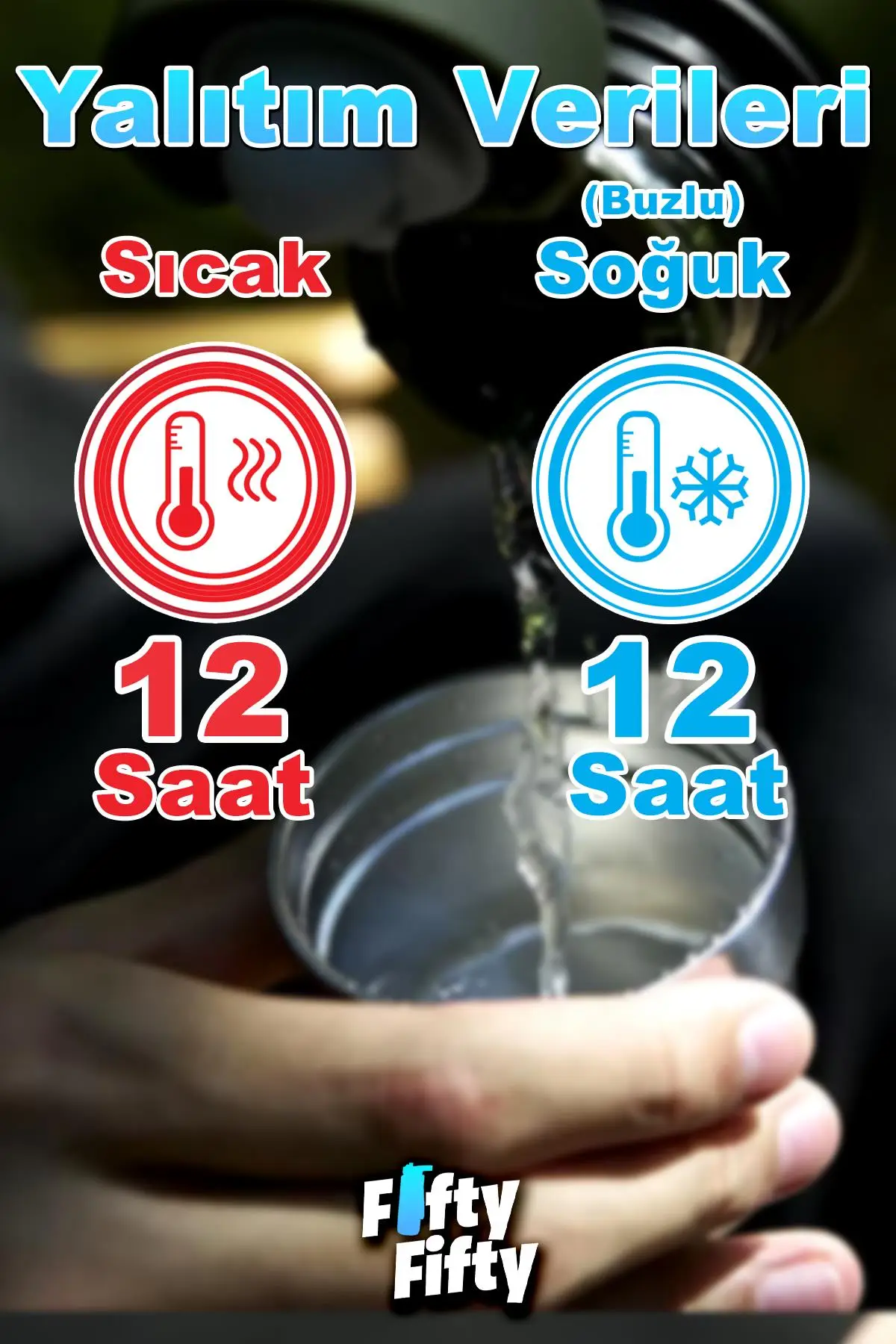 Vagonlife 1.2 Litre Bardaklı Kullanım Kulplu Paslanmaz Çelik Termos-FFVGN1004-1200ML