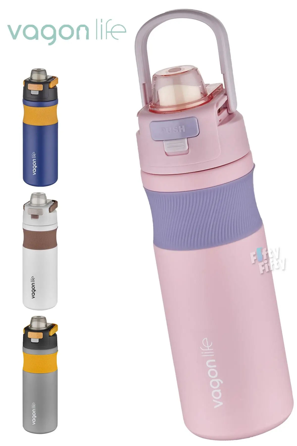 Vagonlife 580 ML Çelik Termos Pipetli/Pipetsiz(Rahat İçim) Kaydırmaz Gövde-FFVGN033580ML