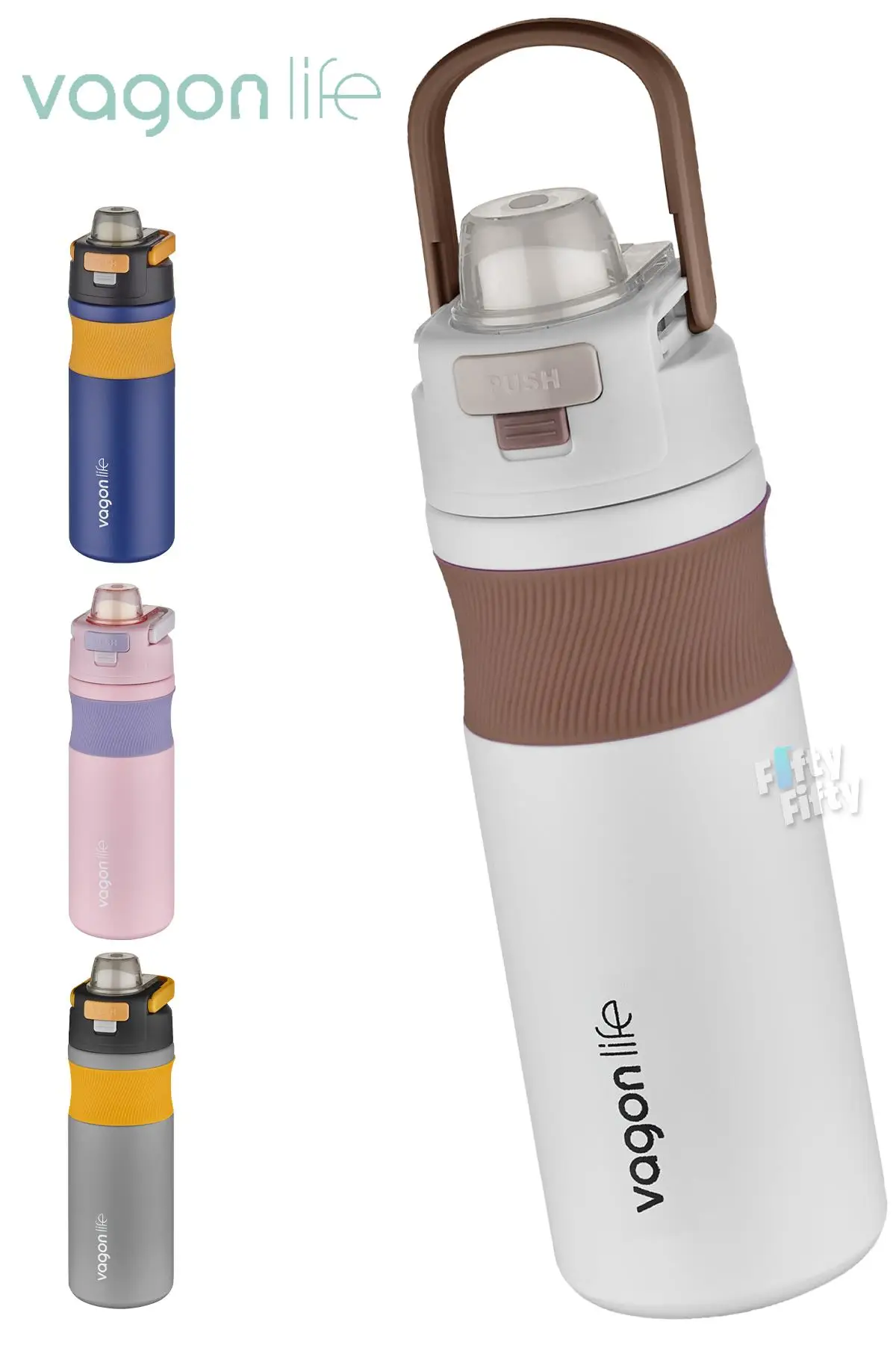 Vagonlife 580 ML Çelik Termos Pipetli/Pipetsiz(Rahat İçim) Kaydırmaz Gövde-FFVGN033580ML