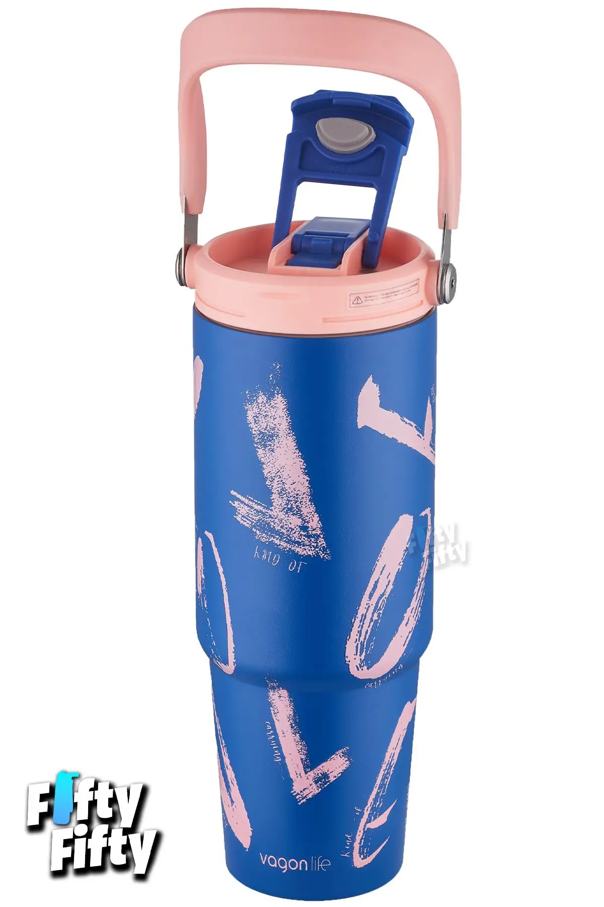 Vagonlife Tumbler Cup 0.89/30oz Pipetli/Rahat İçim Vakumlu Paslanmaz Çelik Termos-FFVGN8137900ML