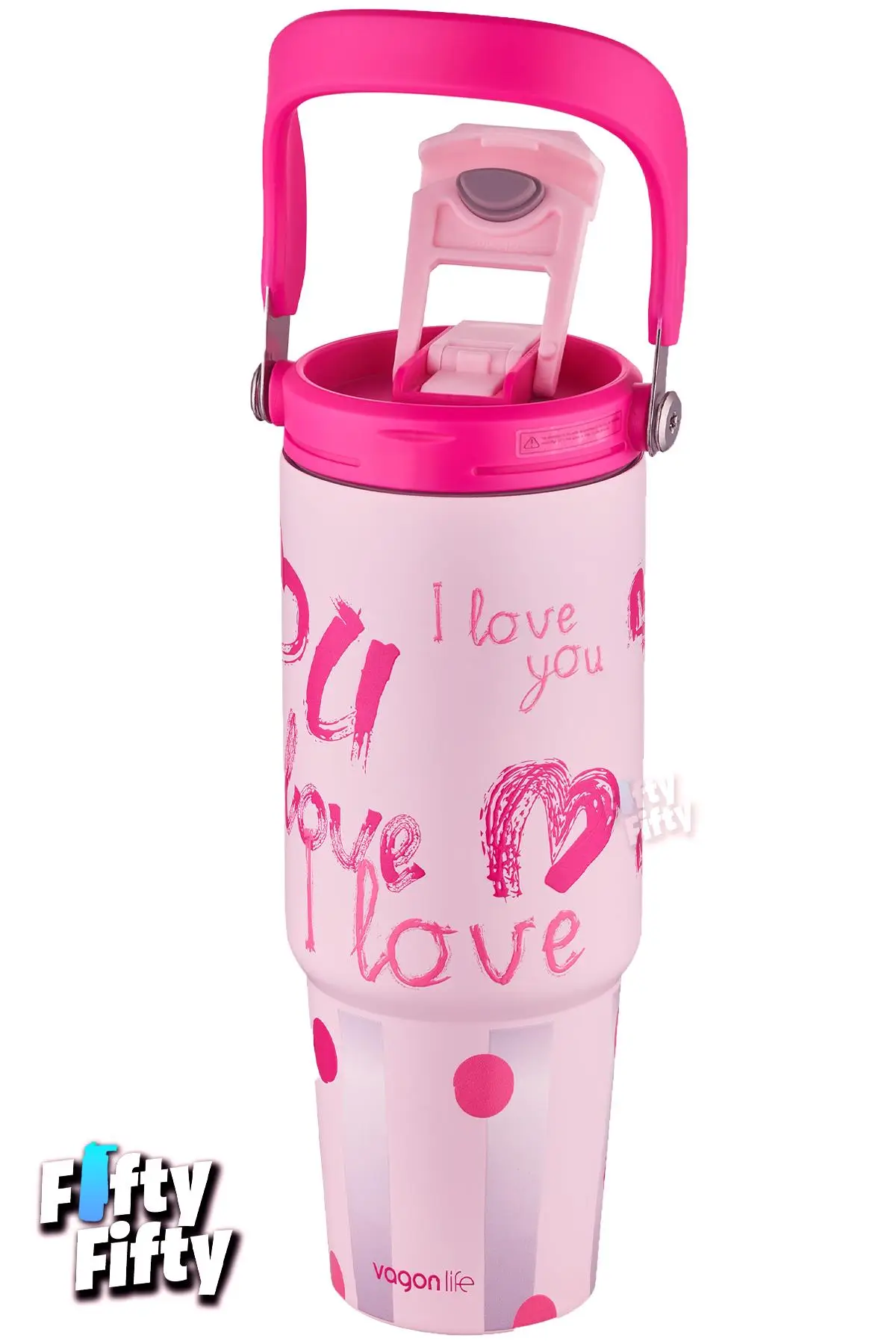 Vagonlife Tumbler Cup 0.89/30oz Pipetli/Rahat İçim Vakumlu Paslanmaz Çelik Termos-FFVGN8137900ML