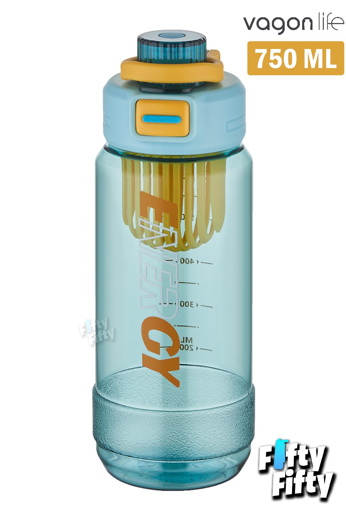 Vagonlife 750 ML -Energy- Rahat İçim (Pipetsiz) Kulplu Su Matarası -Süzgeçli-FFVGN2030750ML - Turkuaz