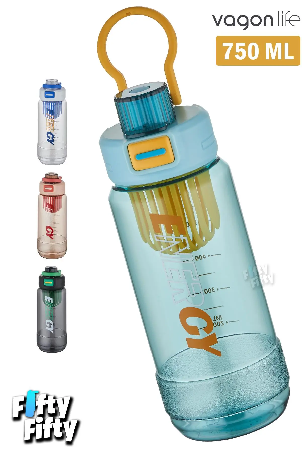 Vagonlife 750 ML -Energy- Rahat İçim (Pipetsiz) Kulplu Su Matarası -Süzgeçli-FFVGN2030750ML