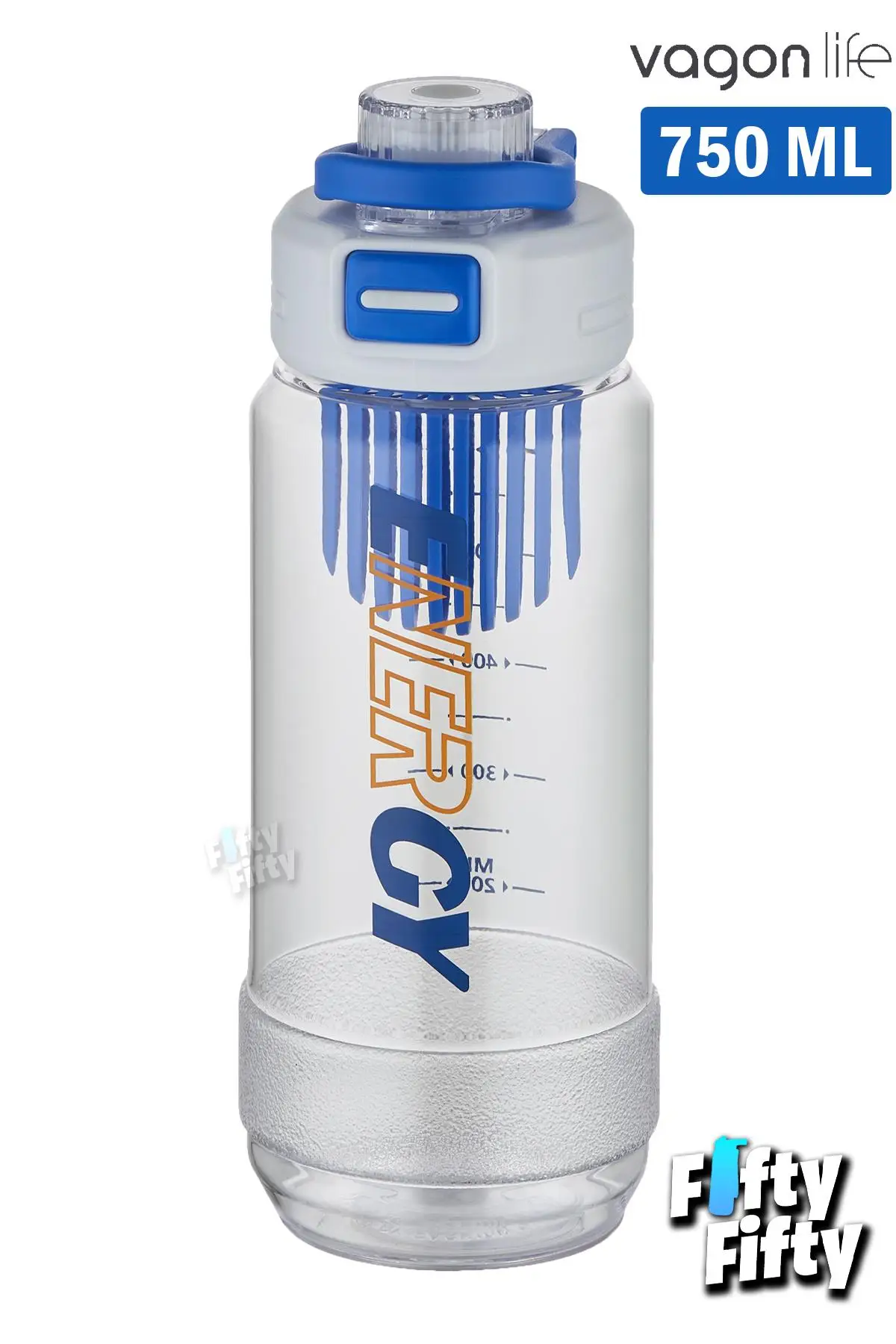 Vagonlife 750 ML -Energy- Rahat İçim (Pipetsiz) Kulplu Su Matarası -Süzgeçli-FFVGN2030750ML - Mavi