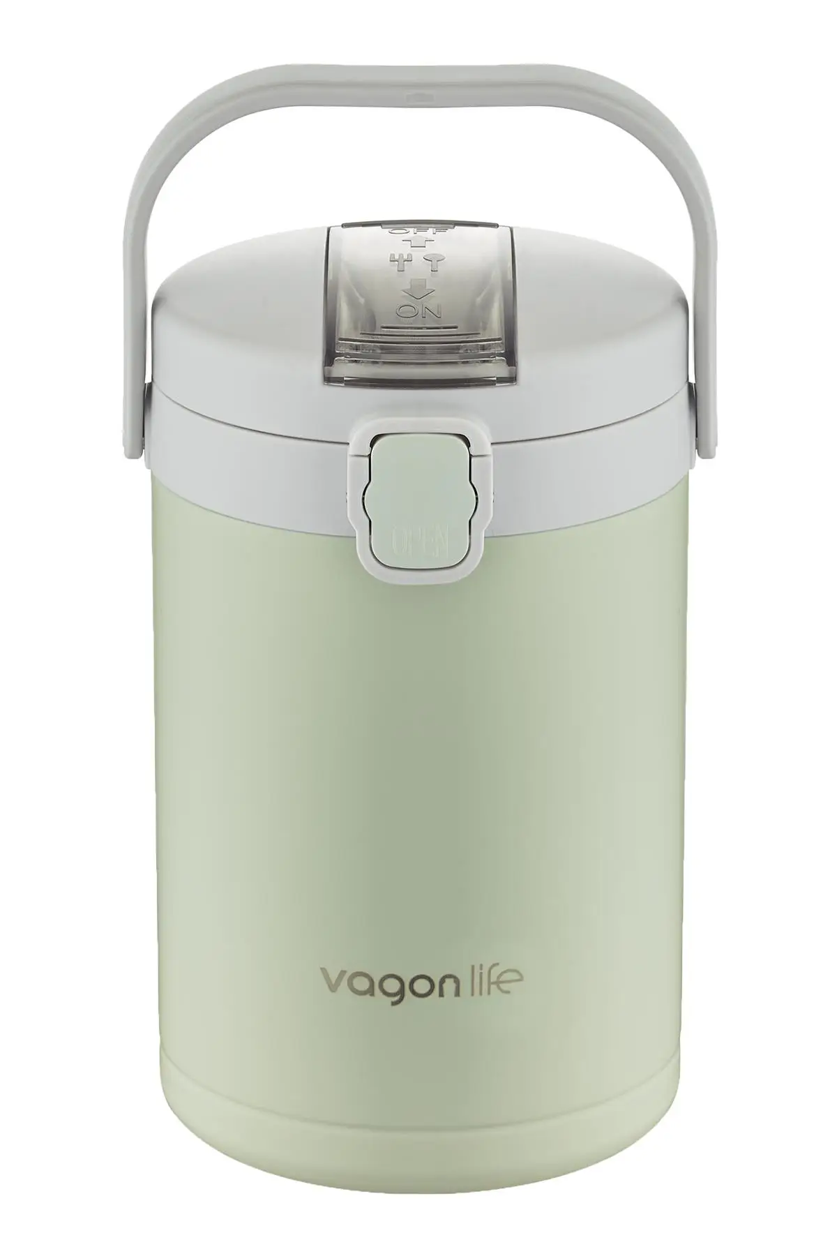 Vagonlife Çelik Yemek Termosu Isı Yalıtımlı 3 Kaseli 2.1LT Sızdırmaz Vakumlu Kap Taşıma Kulplu -FF10089