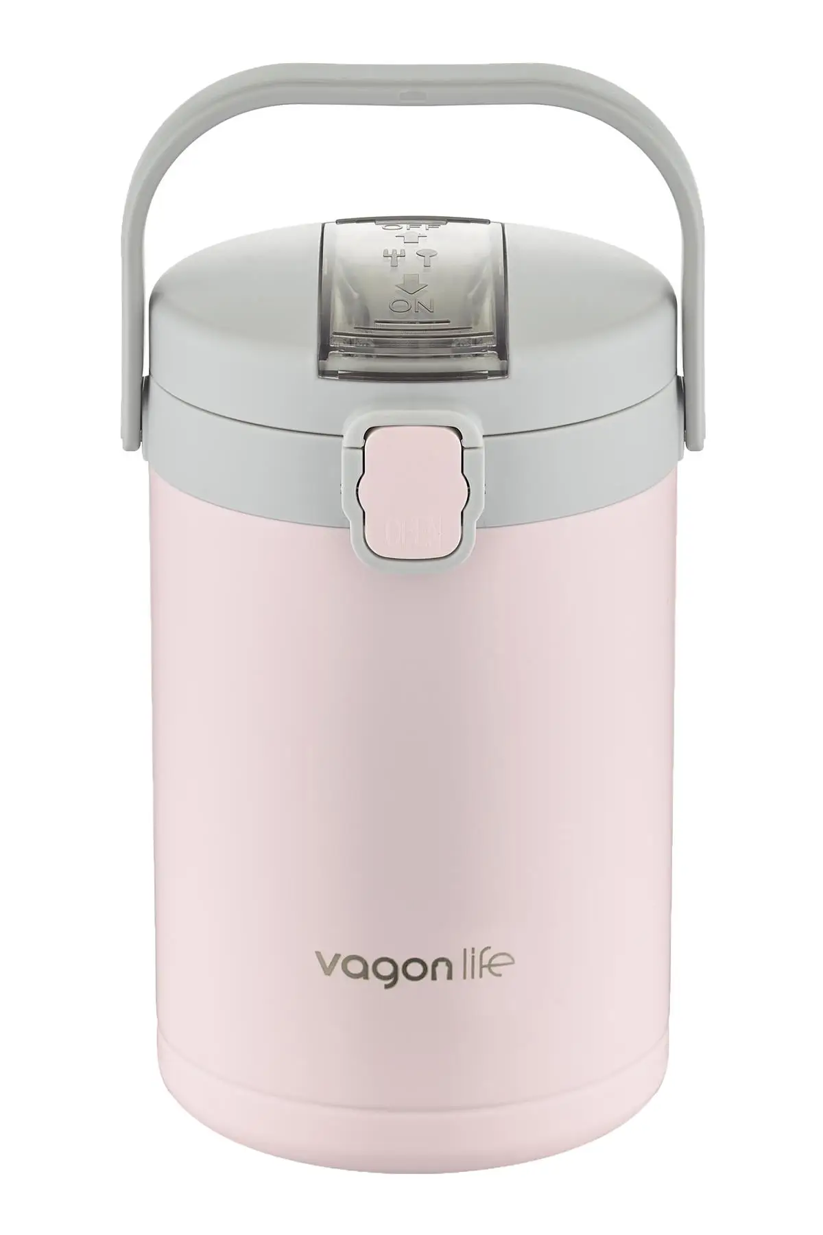 Vagonlife Çelik Yemek Termosu Isı Yalıtımlı 3 Kaseli 2.1LT Sızdırmaz Vakumlu Kap Taşıma Kulplu -FF10089