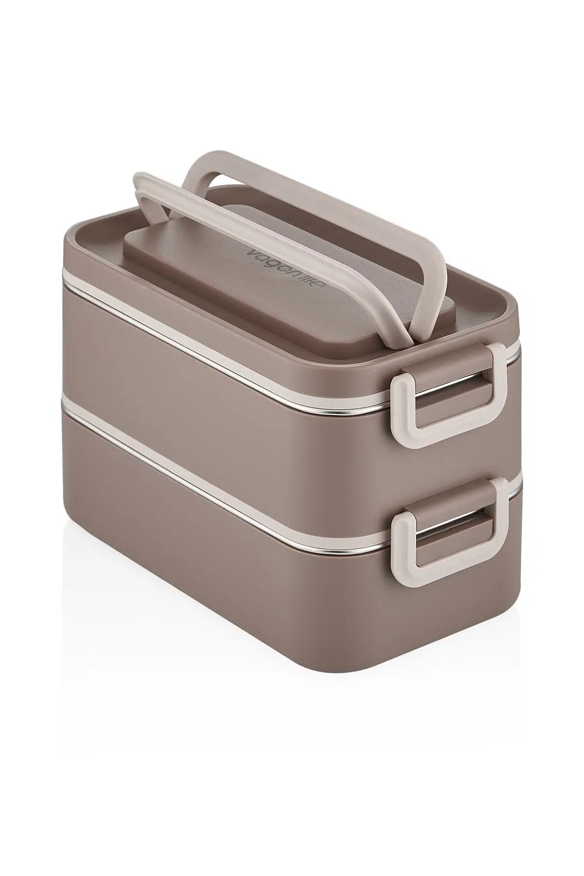 Vagonlife 2000 ML 2 Kat Paslanmaz Çelik Çorba Kaseli Bento Lunch Box Yeni Nesil Sefer Tası -FFLBOX01029